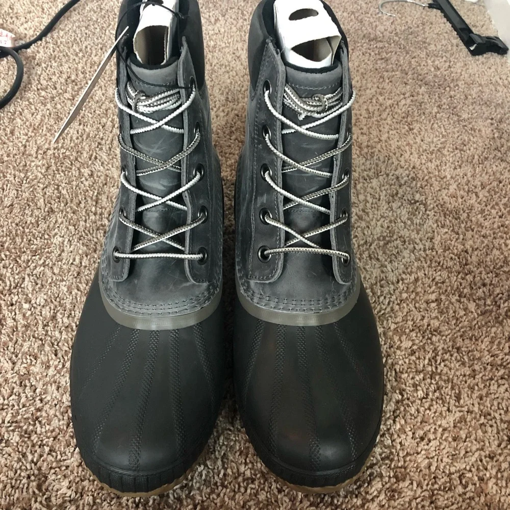Sorel Gray and Brown Waterproof Lace-Up Men's Rain & Snow Boot